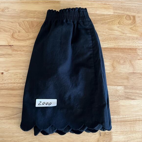 J. by J. Crew Skirt Womens 6 Black Scalloped Linen Blend Edged A Line - Picture 10 of 10